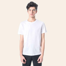 Load image into Gallery viewer, Bisiklet Yaka Tişört - Beyaz