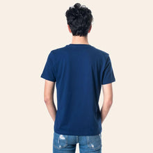 Load image into Gallery viewer, Bisiklet Yaka Tişört - Mürekkep Mavisi