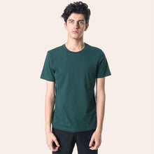 Load image into Gallery viewer, Bisiklet Yaka Tişört - Ördekbaşı Yeşili