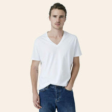 Load image into Gallery viewer, V Yaka Tişört - Beyaz