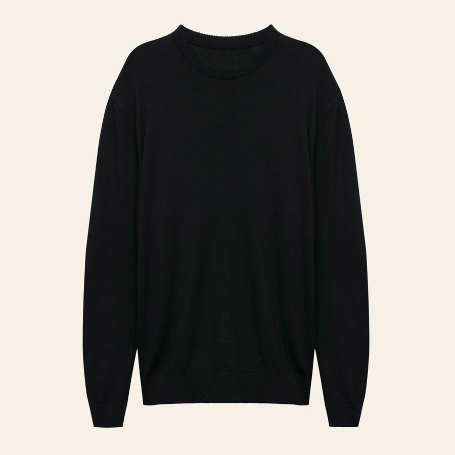 Pamuk Kaşmir Triko - Siyah