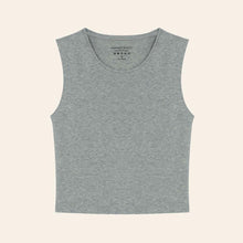 Load image into Gallery viewer, Likralı Crop Atlet - Gri Melanj