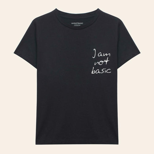 El Yazılı Logo Tişört - Siyah