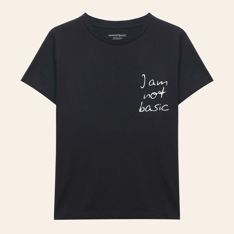 El Yazılı Logo Tişört - Siyah