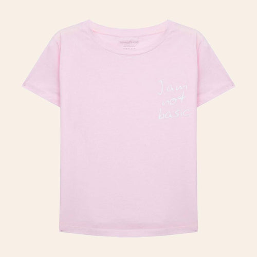 El Yazılı Logo Tişört - Pembe