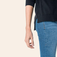 Load image into Gallery viewer, Pamuk Kaşmir Triko - Siyah