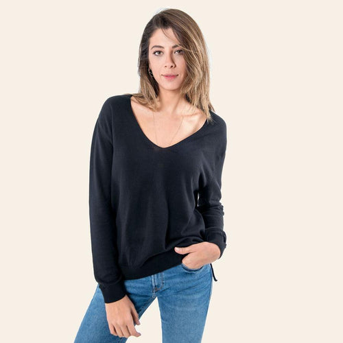 Pamuk Kaşmir Triko - Siyah