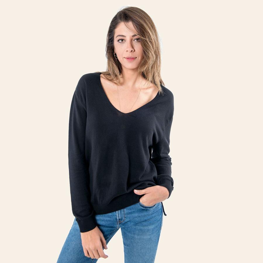 Pamuk Kaşmir Triko - Siyah