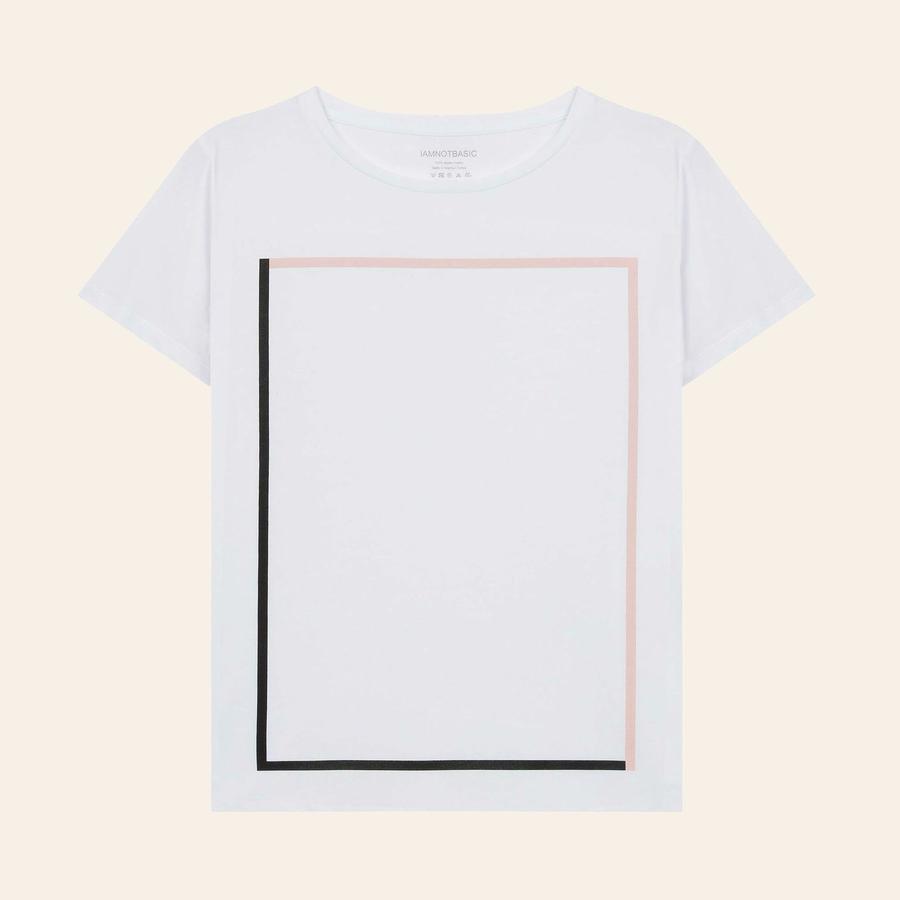 Dikdörtgen Baskılı Tişört