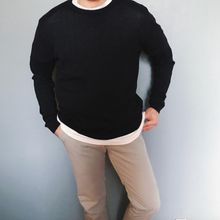 Load image into Gallery viewer, Pamuk Kaşmir Triko - Siyah