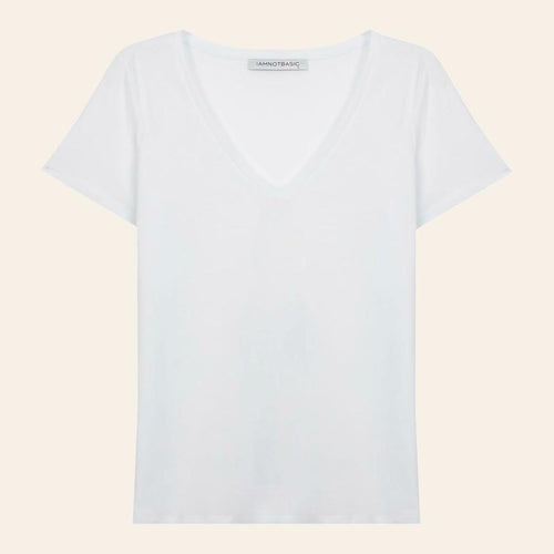 Derin V Tişört - Beyaz