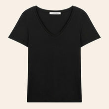 Load image into Gallery viewer, Derin V Tişört - Siyah